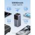 UGREEN PB724 Nexode Power Bank 12000mAh 100W PD PPS Fast Charging Portable Charger Battery Pack with 1USB-C 1USB-A and Smart Display for MacBook Air/ipad/iPhone 16/Galaxy S24/Steam Deck/Google - Gray